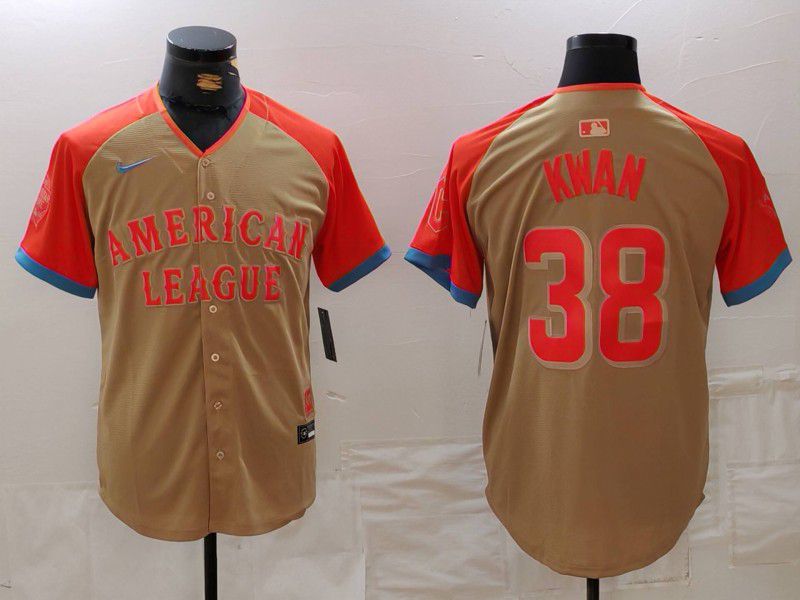 Men Cleveland Indians #38 Kwan Orange All star 2024 Nike MLB Jersey style 1->cleveland indians->MLB Jersey